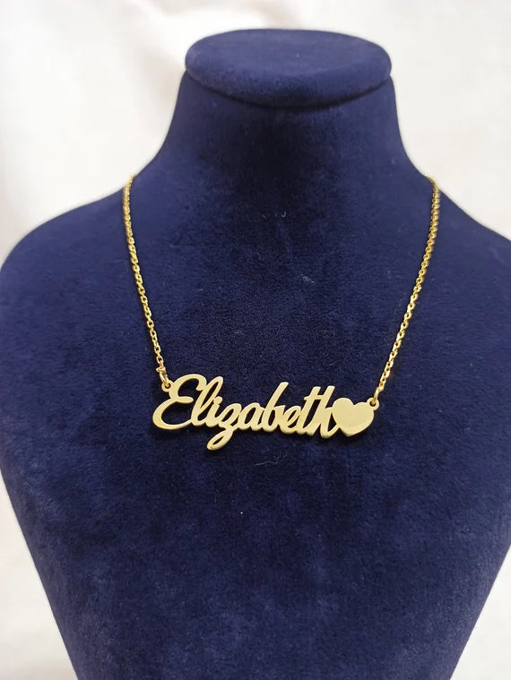 Custom Name Necklace + Free Matching Bracelet